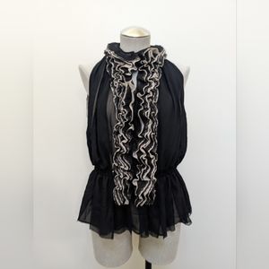 Robert Rodriguez by Target Ruffled Top Black Lace